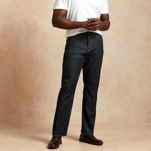 Banana Republic Straight Organic Jean size 40/34 Rinse Dark Wash